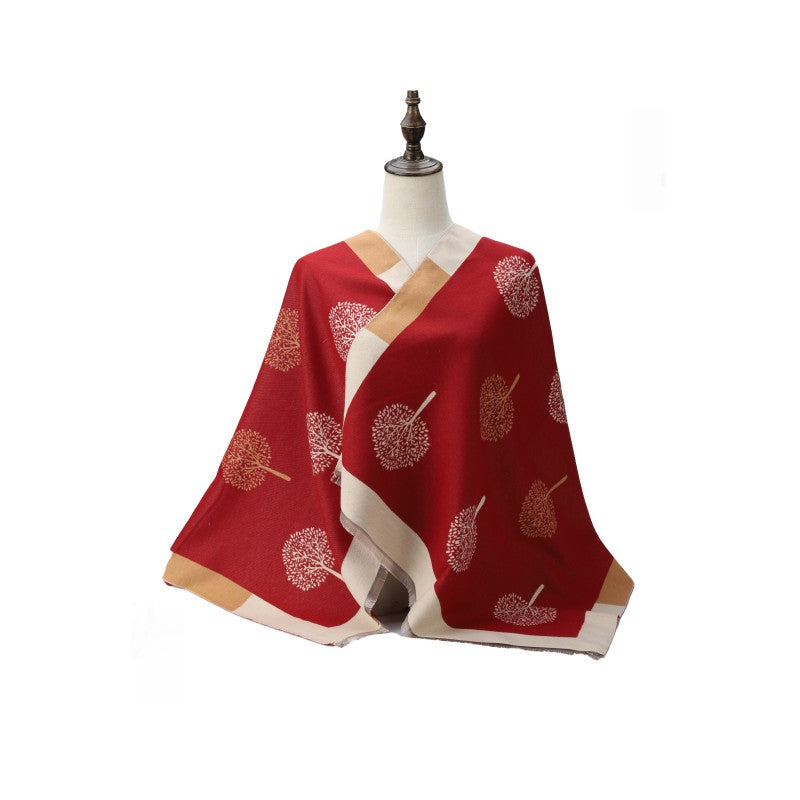 RED The Florence Bloom 100% Cotton Scarf – Botanical Print Wrap Shawl | 190 x 70 cm | Lightweight & Breathable