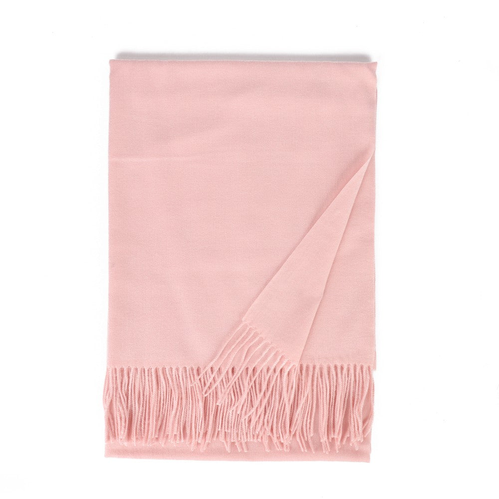 PINK Solid Color Serene Luxe 100% Cashmere Scarf Shawl – Ultra-Soft, Lightweight & Timeless | 180 x 70 cm