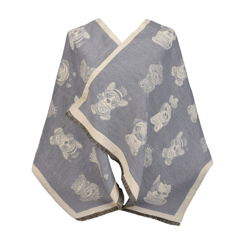 Posh Pup Pattern Reversible Cotton Scarf