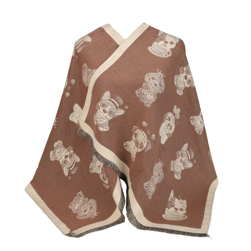 Posh Pup Pattern Reversible Cotton Scarf
