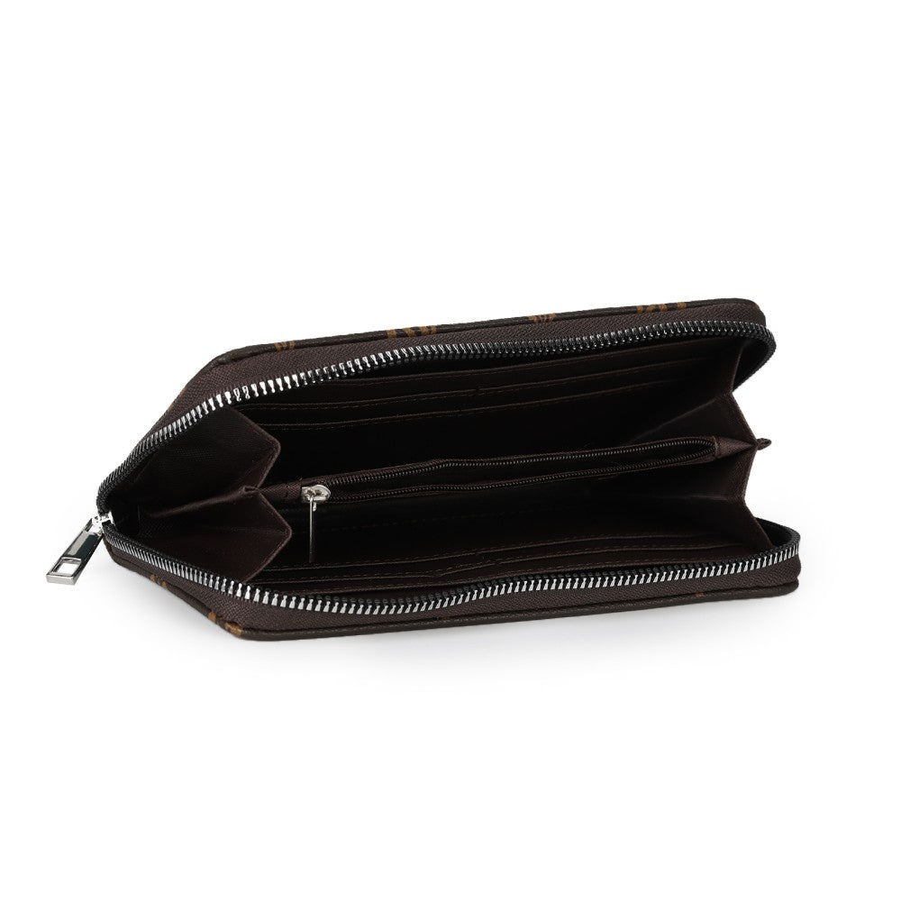 Luxury Monogram Zip Around Wallet – Brown Designer Style Long Purse