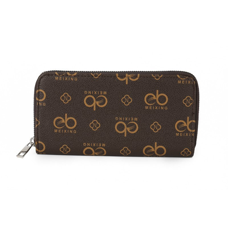 Signature Monogram Zip-Around Wallet
