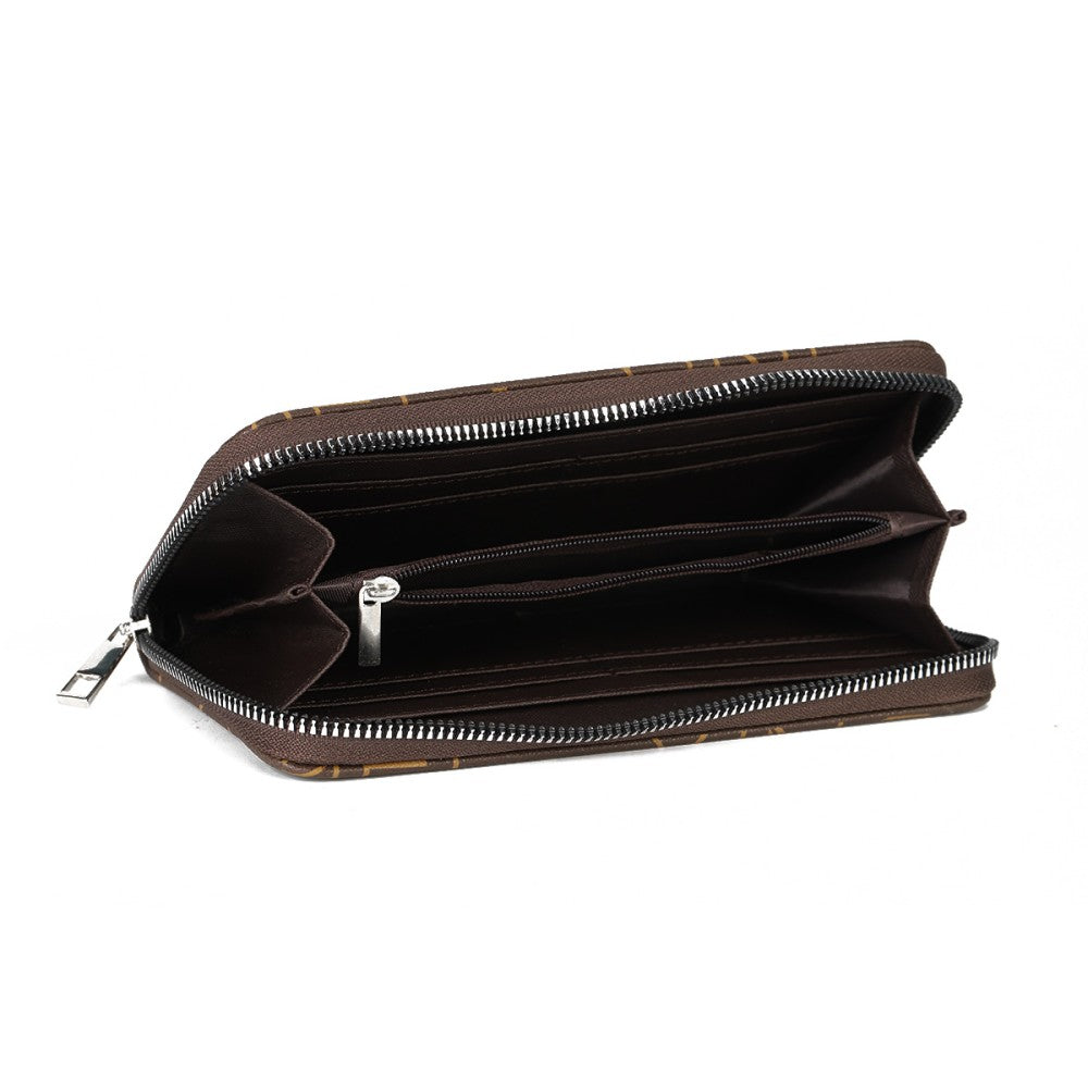 Luxe Print Zip-Around Wallet