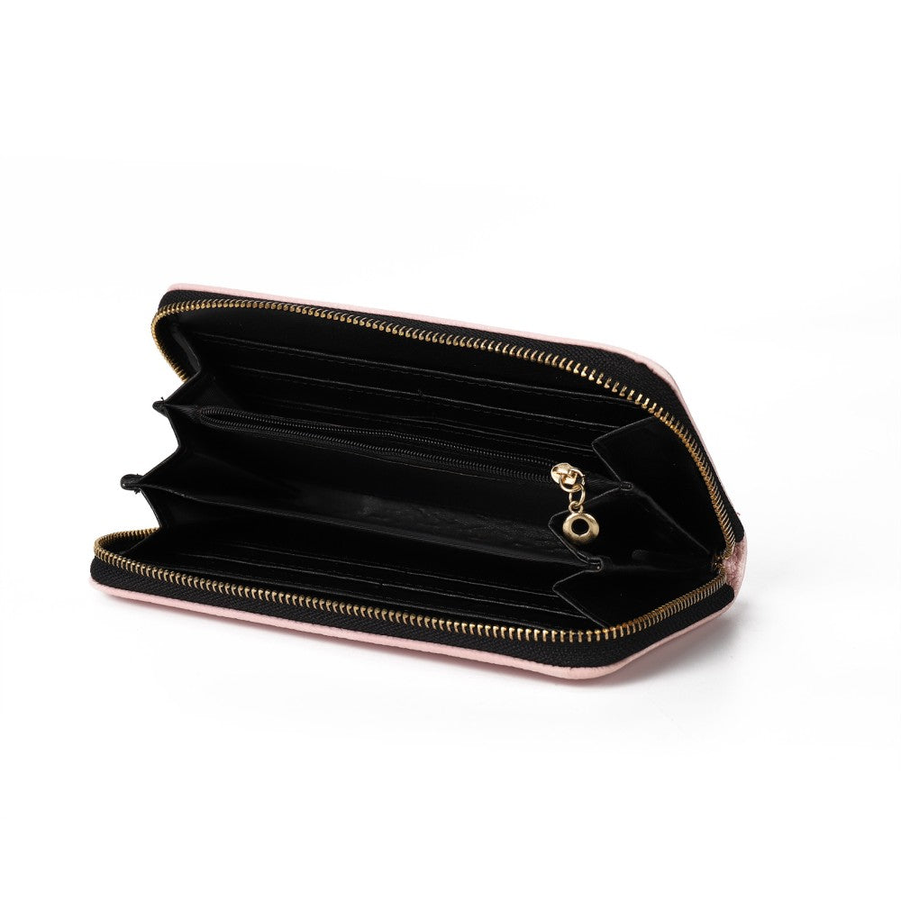 Cat Print PU Leather Wallet – Long Zipper Purse with Card Holder & Coin Pocket