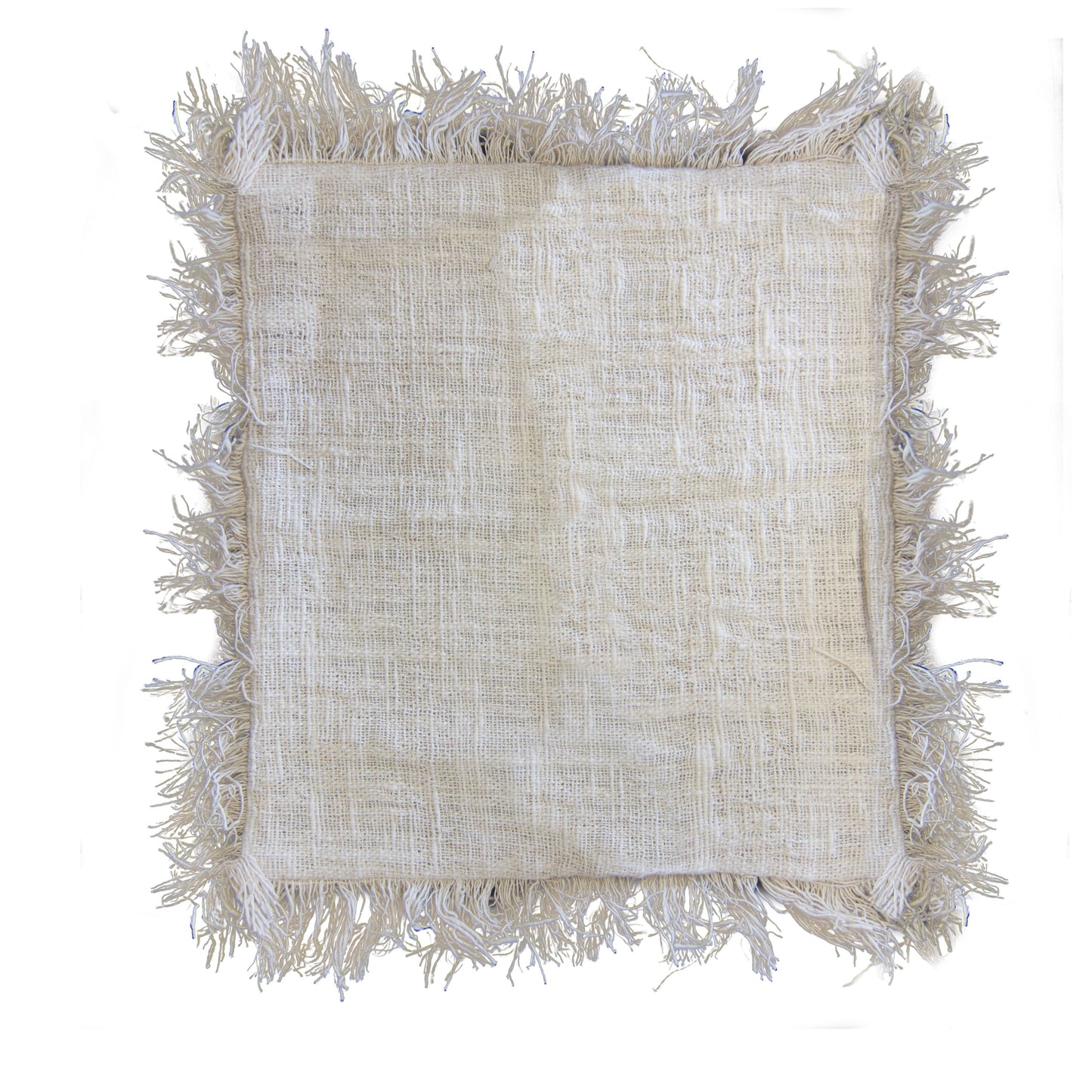 Linen Cushion Cover 60x60cm with fringe