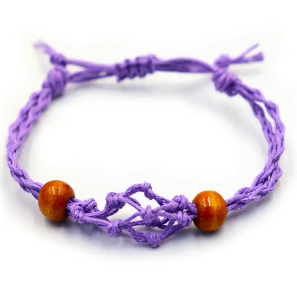 Gemstone Bracelet Cord - Purple