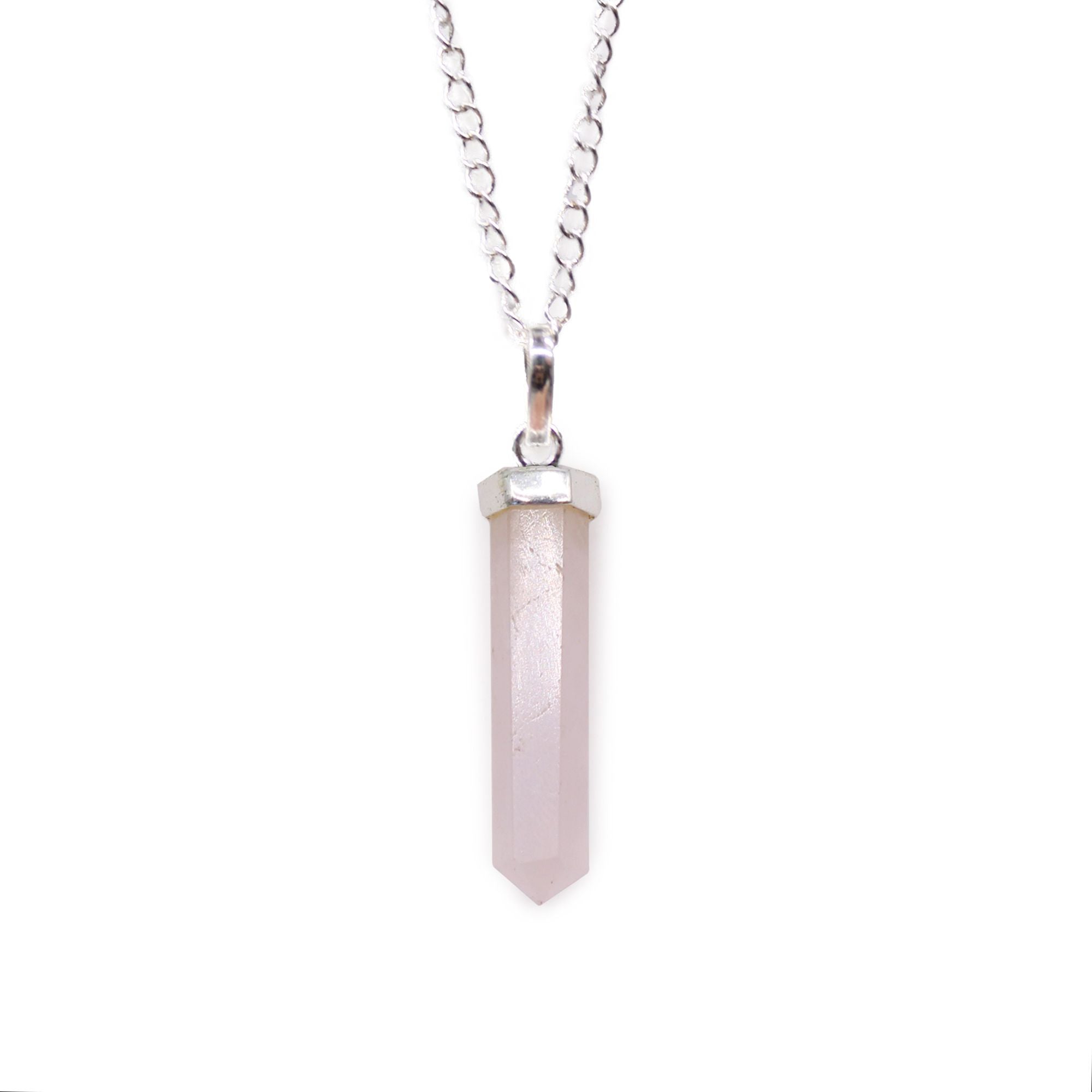 Gemstone Classic Point Pendant - Rose Quartz