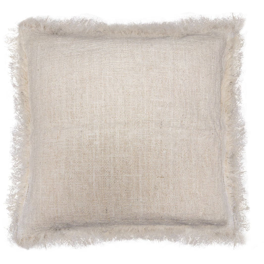 Linen Cushion Cover 45x45cm with fringe