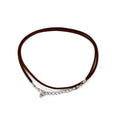 Faux Leather Pendant Cord -  2.5mm x 55cm - Dark Brown A010