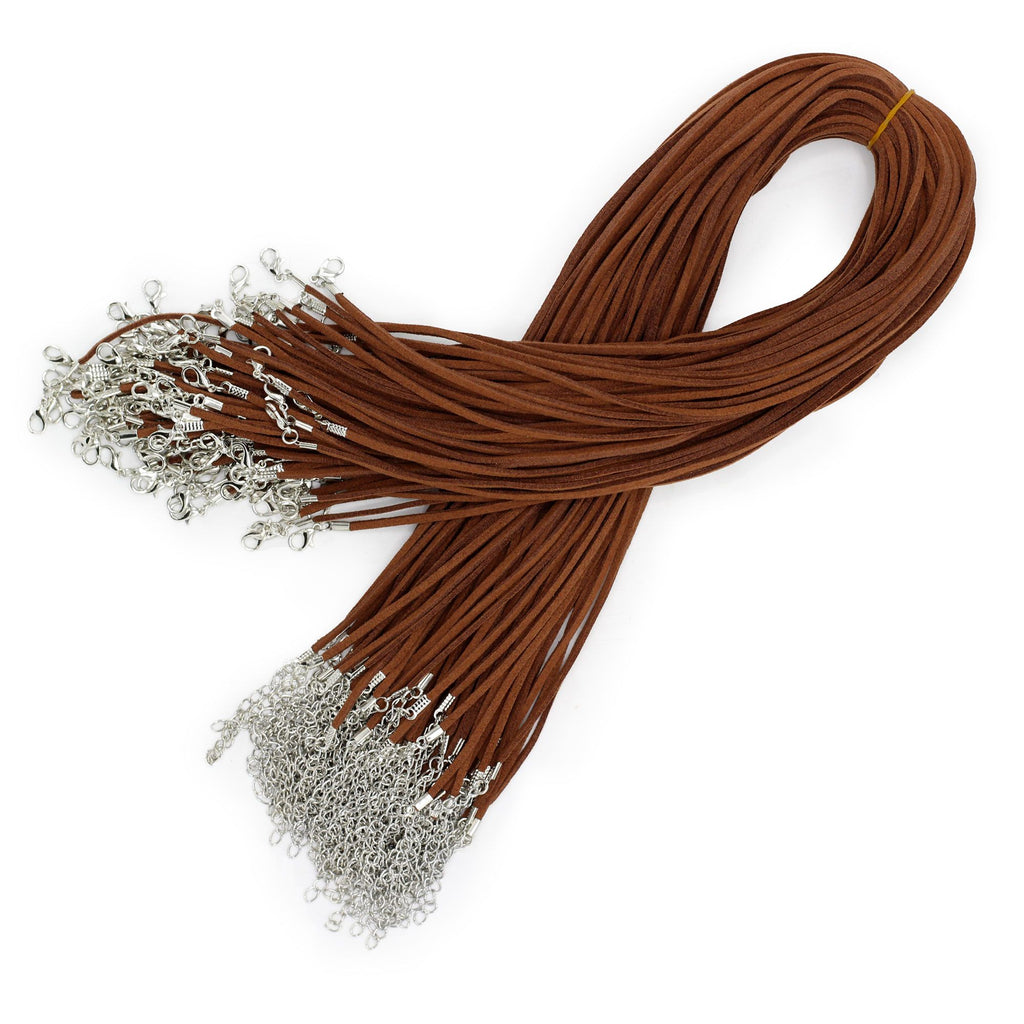 Faux Leather Pendant Cord -  2.5mm x 55cm - Dark Brown A010