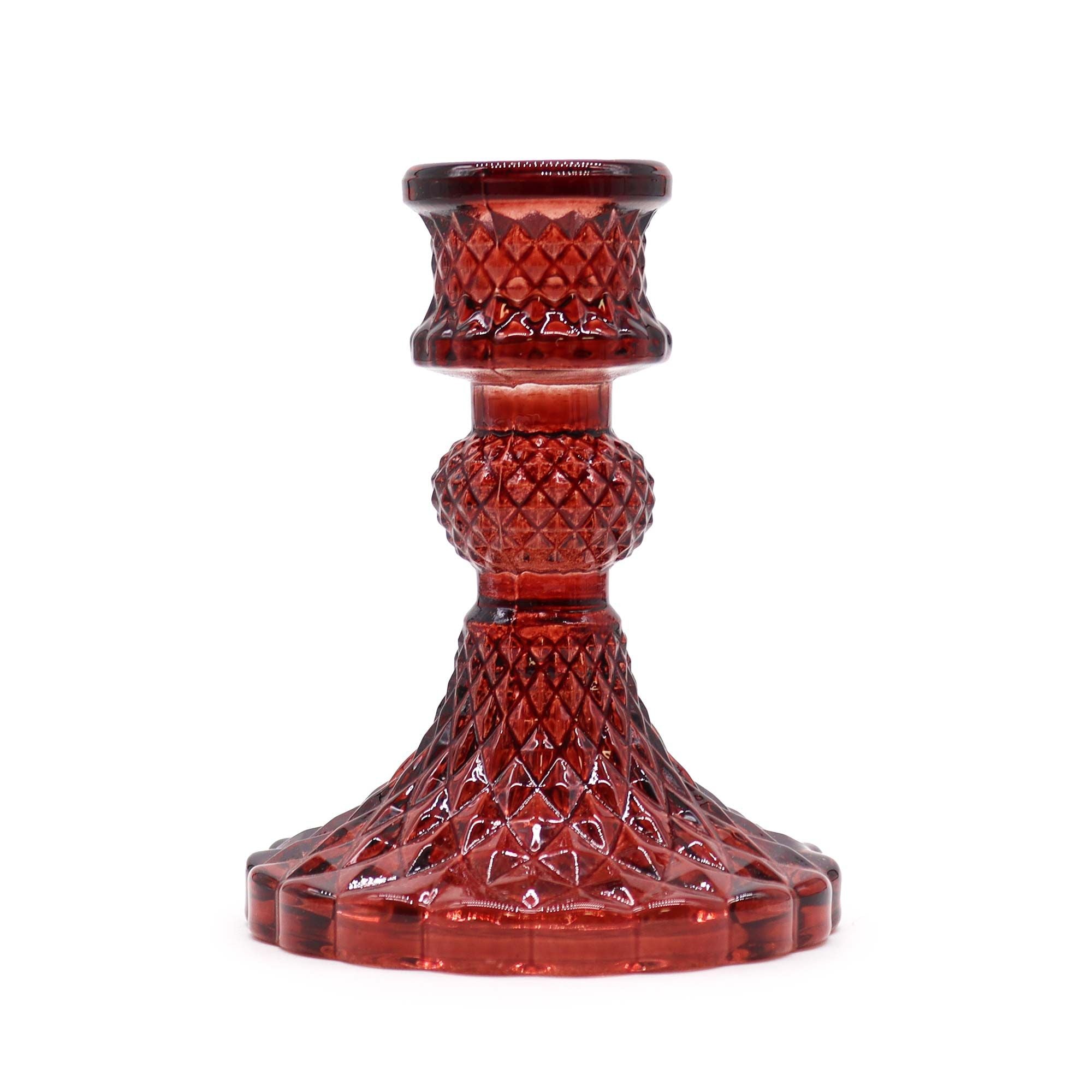 🕯️ Vintage Dinner Candle Holders – Vampire Red (Set of 2)