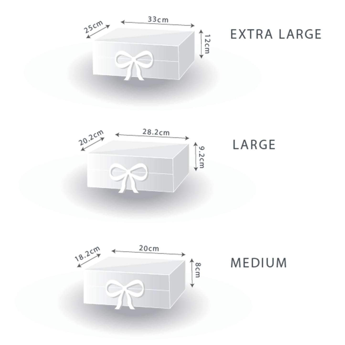 Flat Pack Gift Box - Large  (28.2x20.2x9.2cm) - Ivory