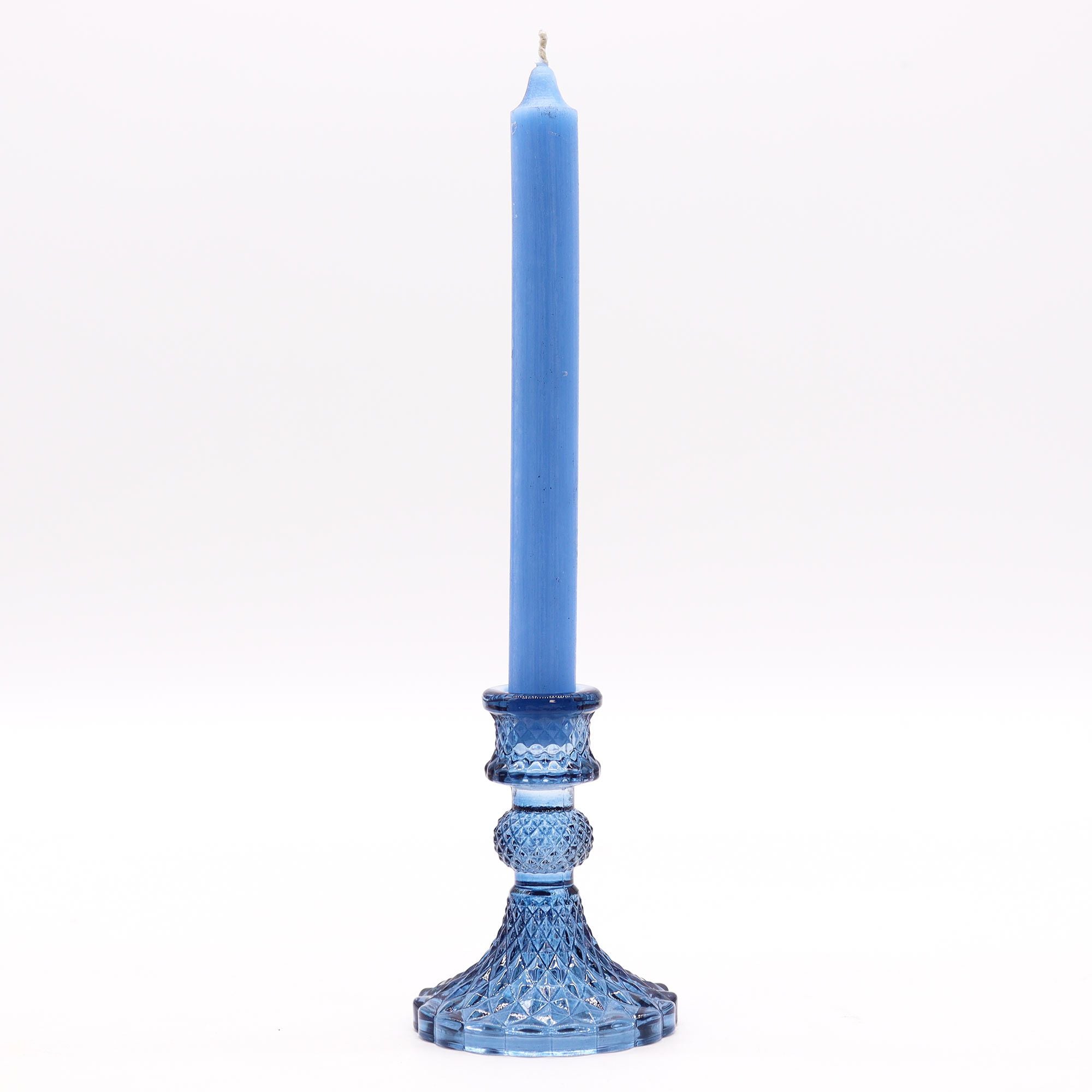 Vintage Dinner Candle Holders – Royal Blue (Set of 2)