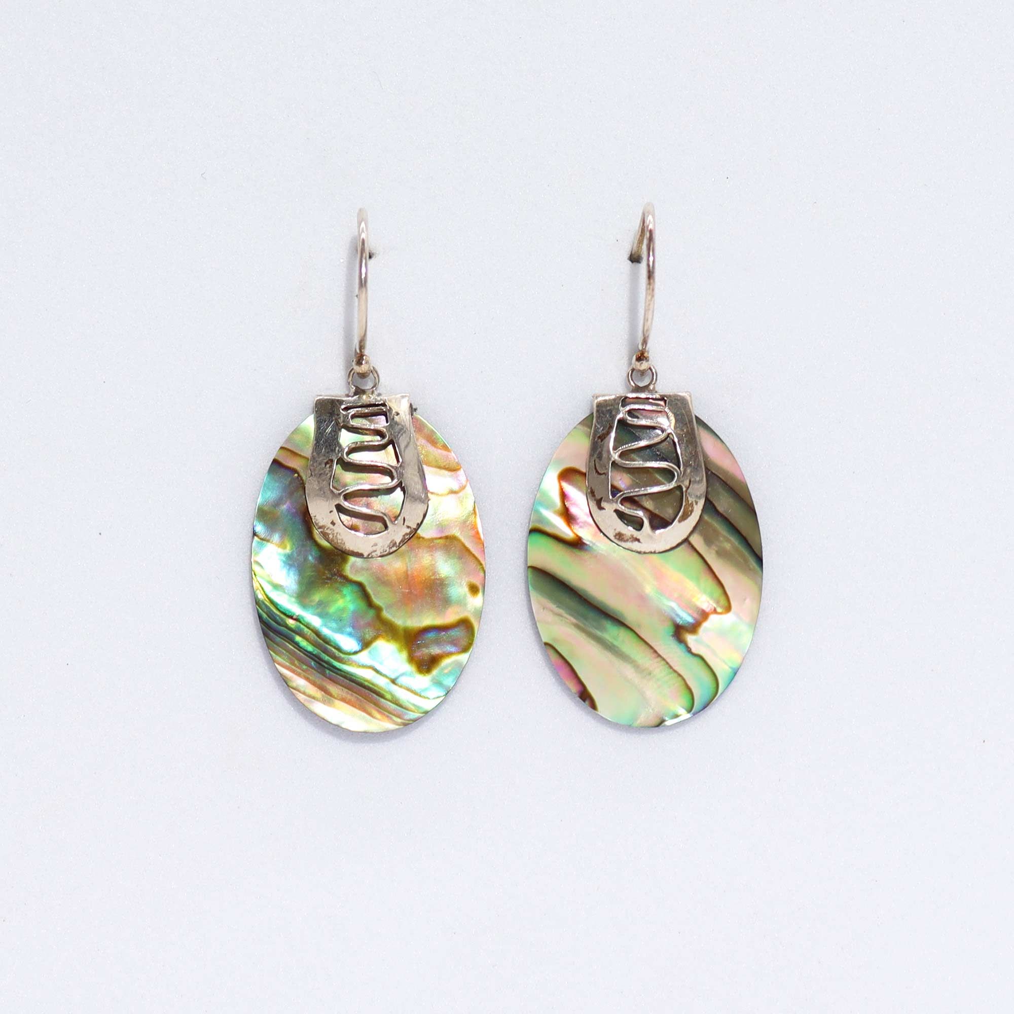 Shell & Silver Earrings - Abalone