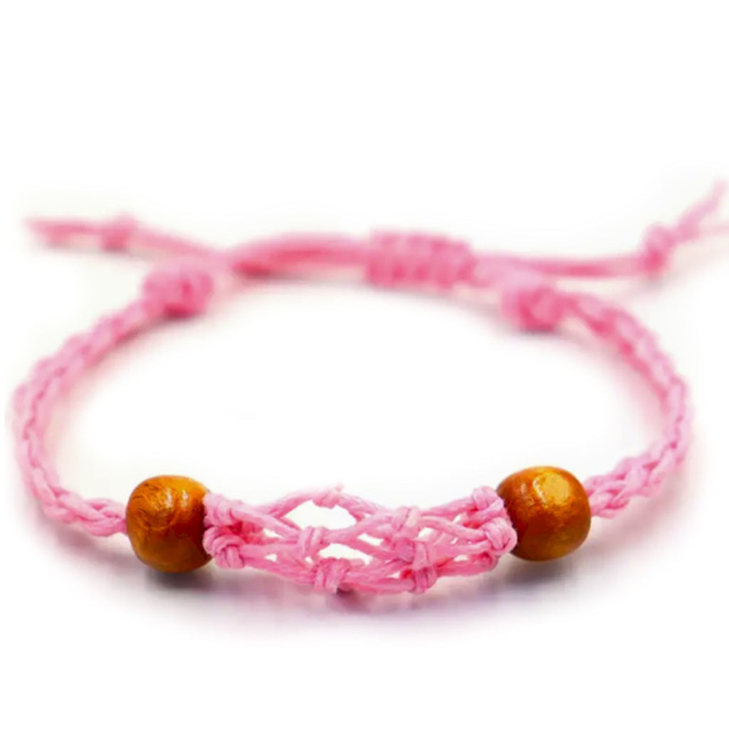 Gemstone Bracelet Cord - Pink