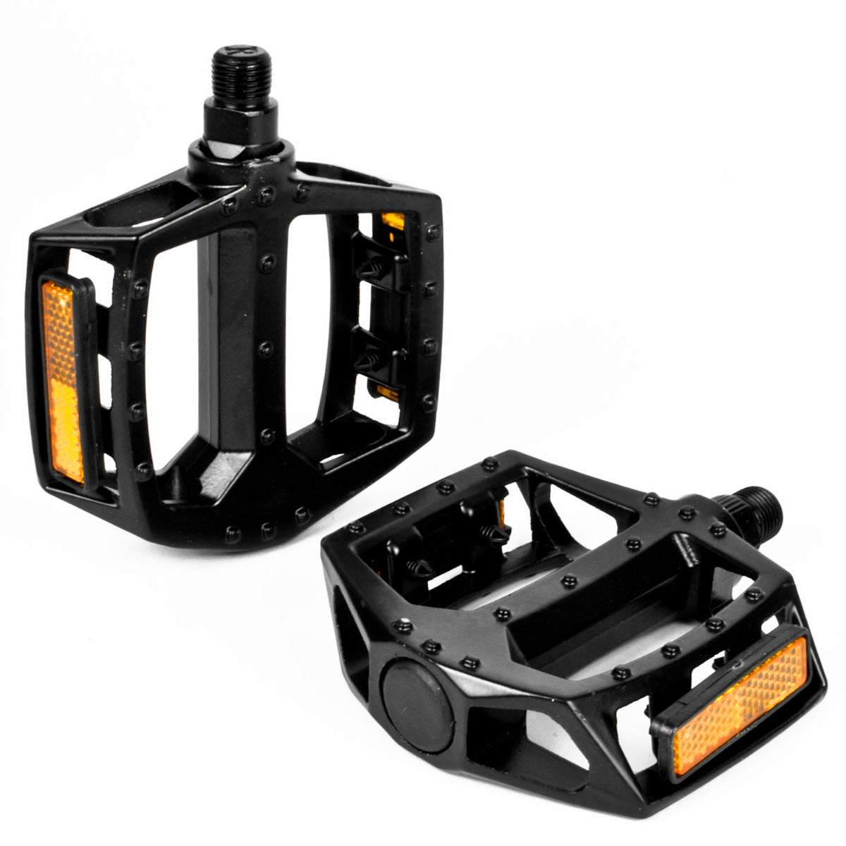 Flat Platform Bicycle Pedals - Black