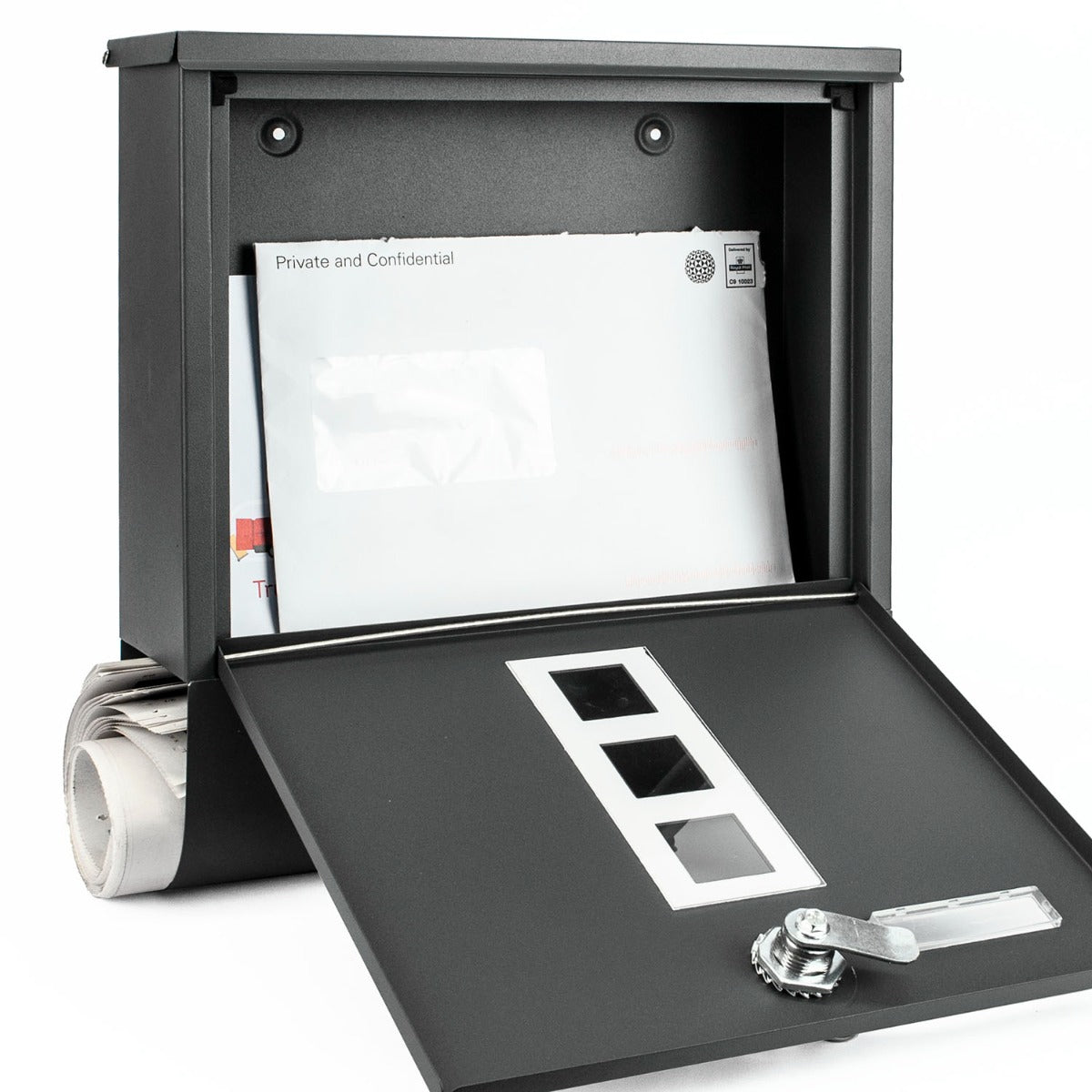 Wall-Mounted Mailbox - Dark Grey