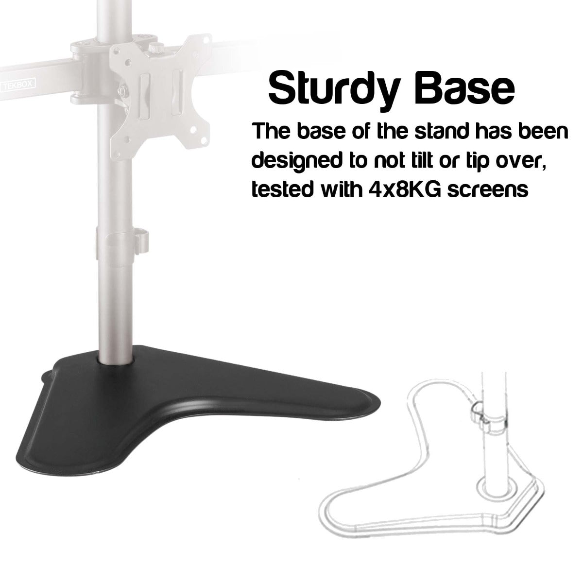 Dual Screen Vertical Monitor Mount
