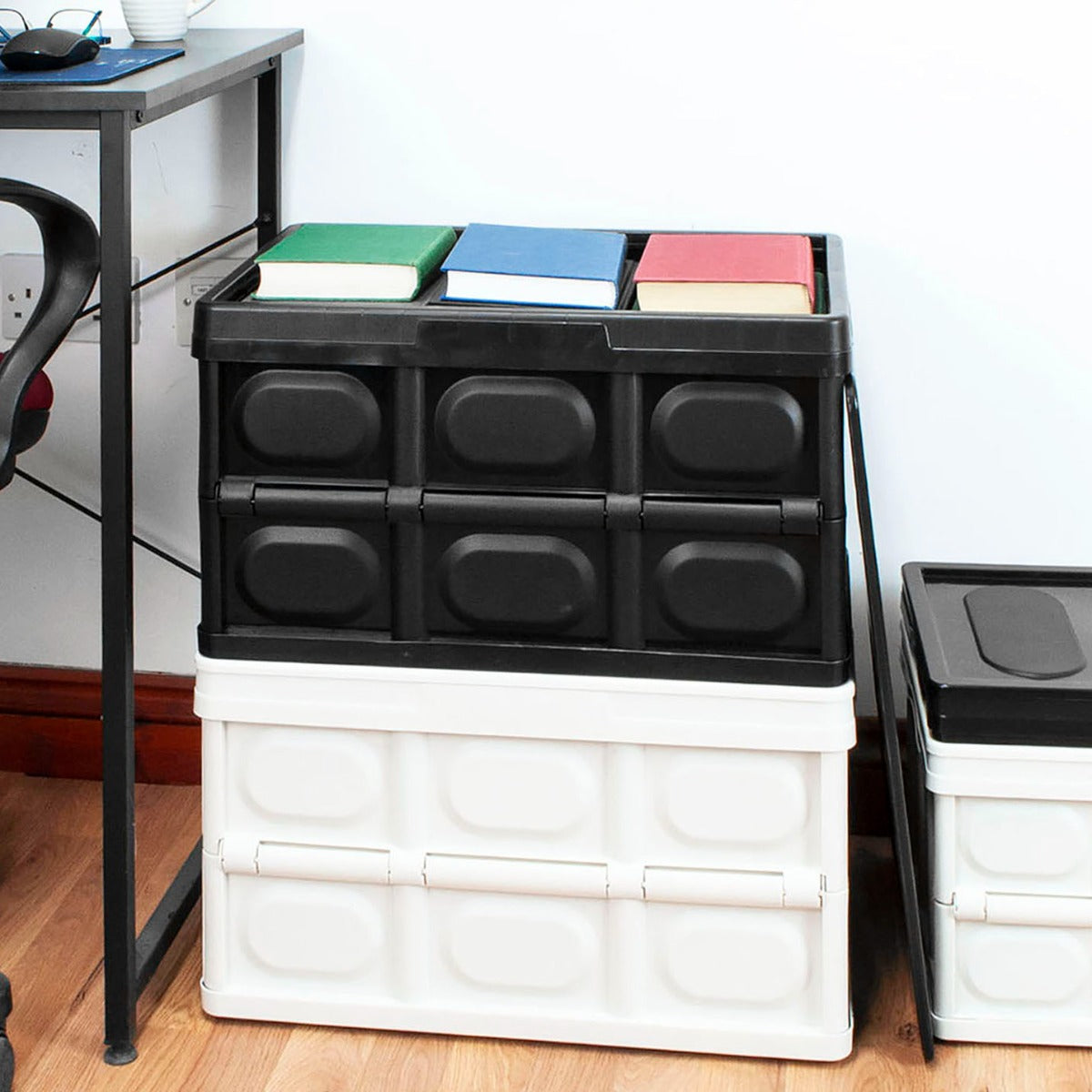 Large Folding Storage Box - White