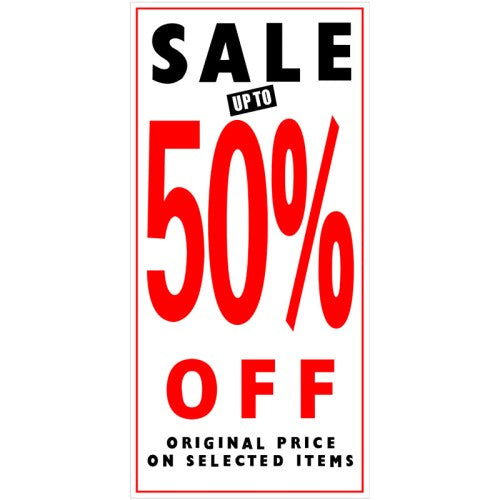 PS19 Red -  Promotion Price Banner Sale Up To 50% Off