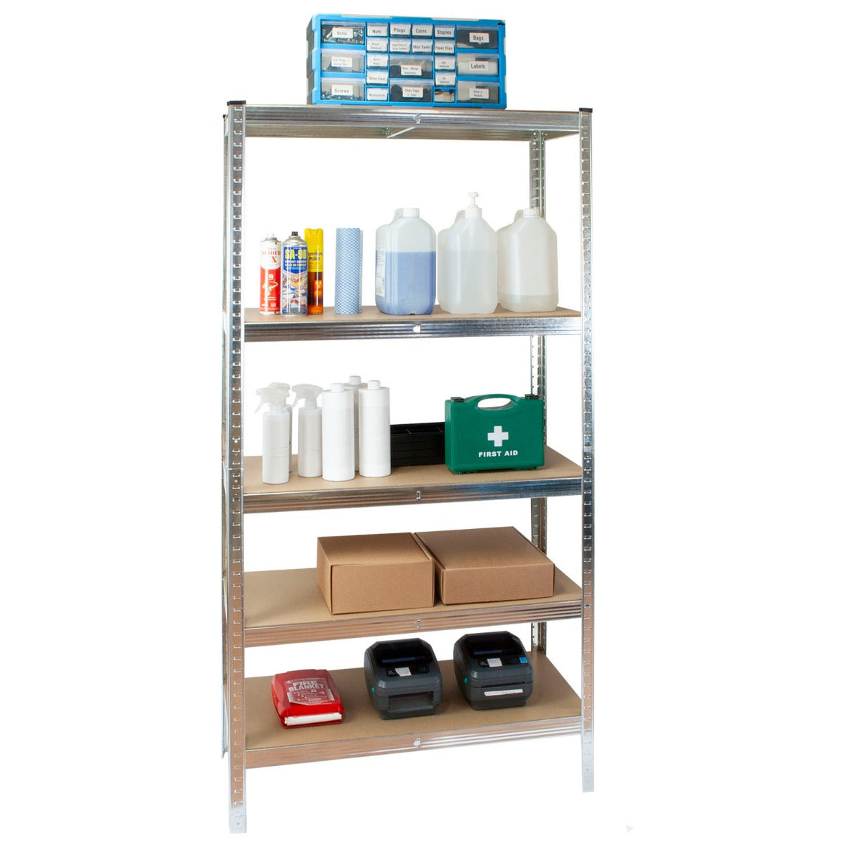 Boltless Garage Shelving Rack - Silver