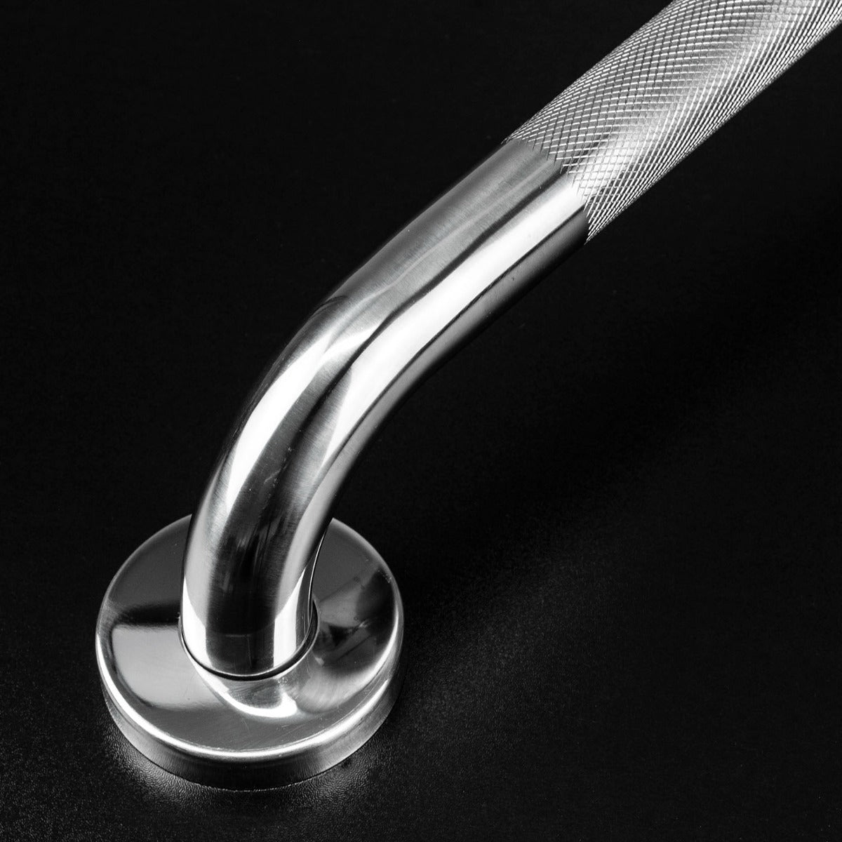 Stainless Steel Grab Bar with Knurled Grip - 45cm