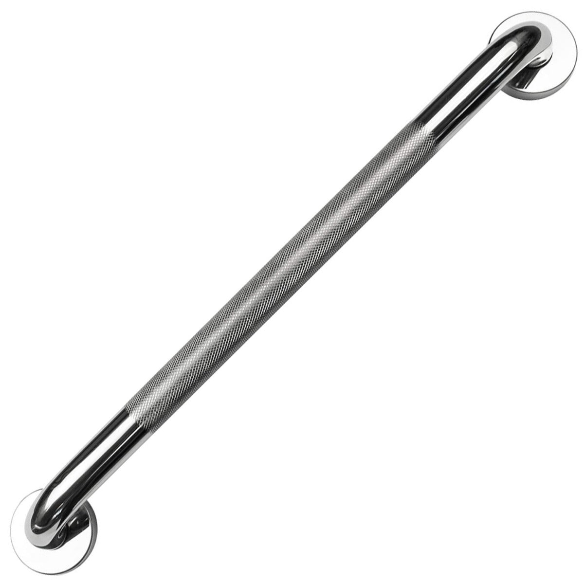 Stainless Steel Grab Bar with Knurled Grip - 45cm