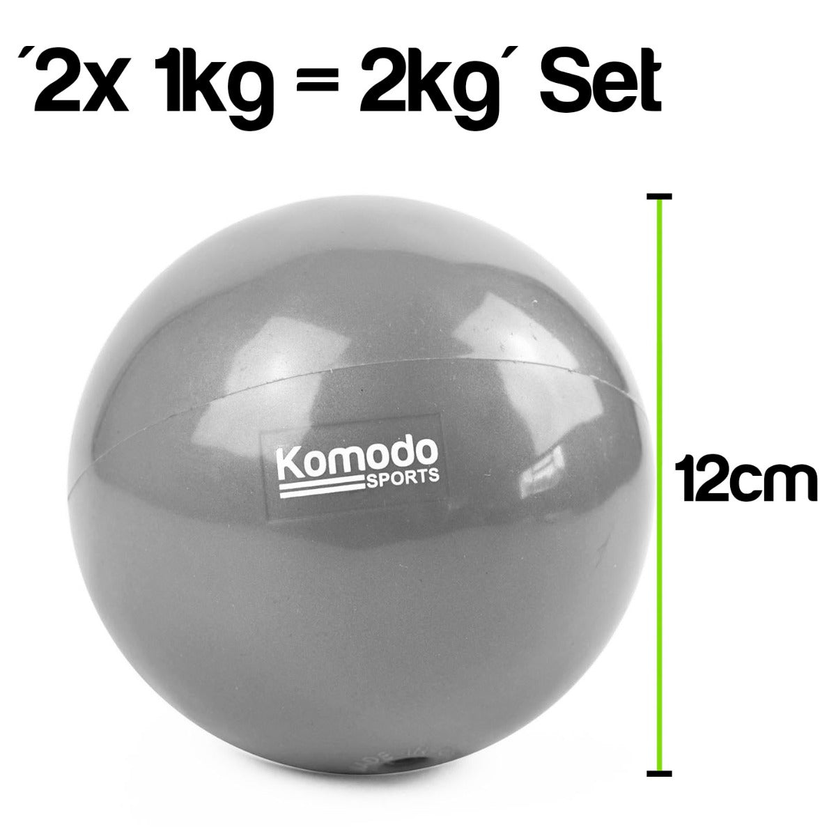 Green Weighted Toning Balls - 2x 1kg